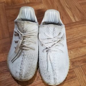 Adidas Baby Boys Yeezy Boost V2 Cream White Bb6373 - Size 10 Kids